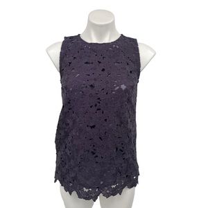 Loft Ann Taylor Crochet Lace Shell Sleeveless Top XS